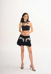 Crystal Collar/Over Skirt